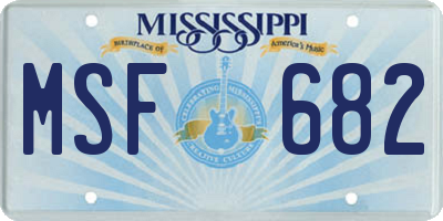 MS license plate MSF682