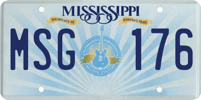 MS license plate MSG176