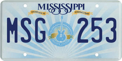 MS license plate MSG253