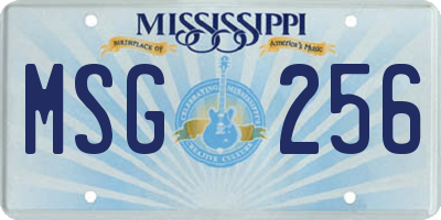 MS license plate MSG256