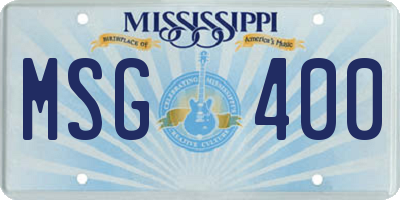 MS license plate MSG400