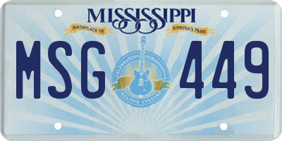 MS license plate MSG449