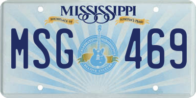 MS license plate MSG469