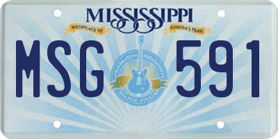 MS license plate MSG591