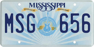MS license plate MSG656
