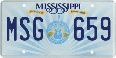 MS license plate MSG659