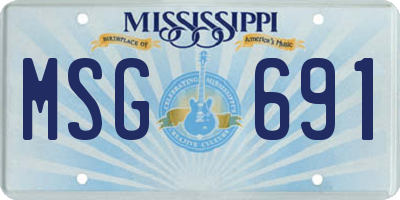 MS license plate MSG691
