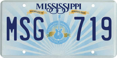 MS license plate MSG719