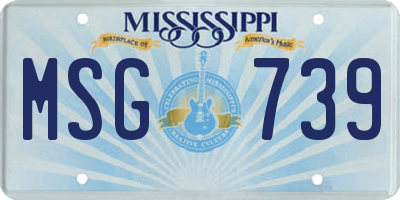 MS license plate MSG739