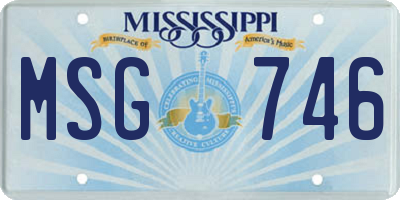 MS license plate MSG746