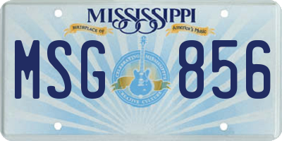 MS license plate MSG856