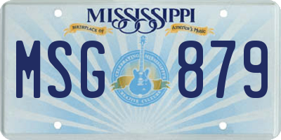 MS license plate MSG879