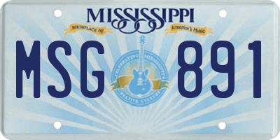 MS license plate MSG891