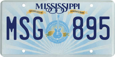 MS license plate MSG895