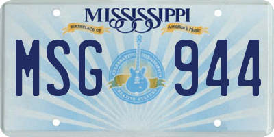 MS license plate MSG944