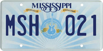 MS license plate MSH021