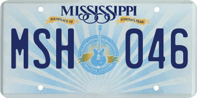 MS license plate MSH046