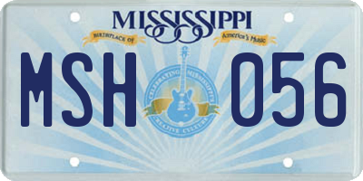 MS license plate MSH056