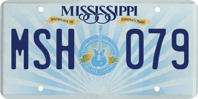 MS license plate MSH079