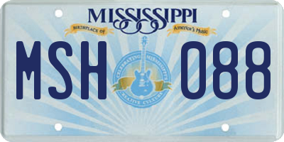 MS license plate MSH088