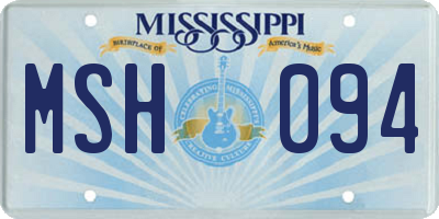 MS license plate MSH094