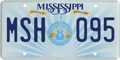 MS license plate MSH095