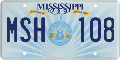 MS license plate MSH108