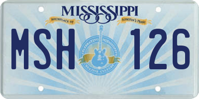 MS license plate MSH126