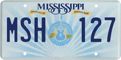 MS license plate MSH127