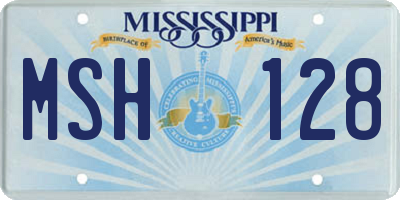 MS license plate MSH128