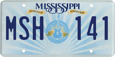 MS license plate MSH141