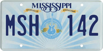 MS license plate MSH142