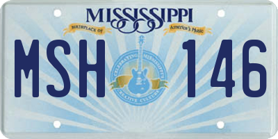 MS license plate MSH146