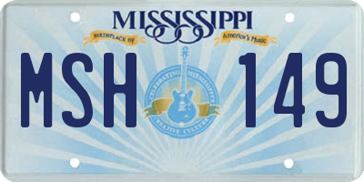 MS license plate MSH149