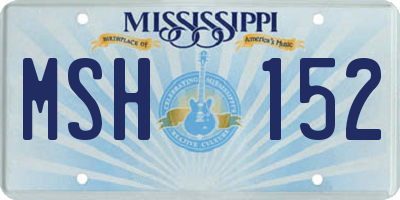 MS license plate MSH152