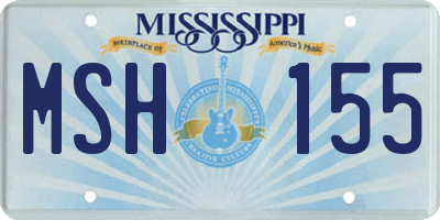 MS license plate MSH155