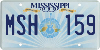 MS license plate MSH159
