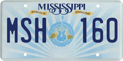MS license plate MSH160