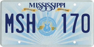 MS license plate MSH170