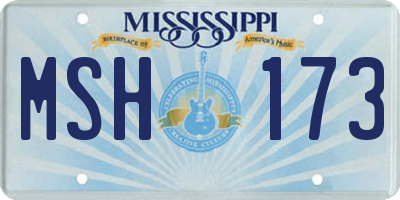 MS license plate MSH173