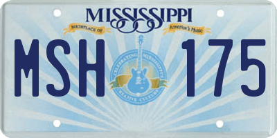 MS license plate MSH175