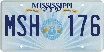 MS license plate MSH176