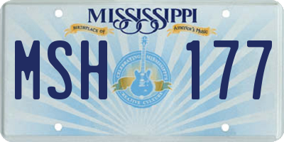 MS license plate MSH177