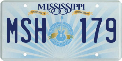 MS license plate MSH179
