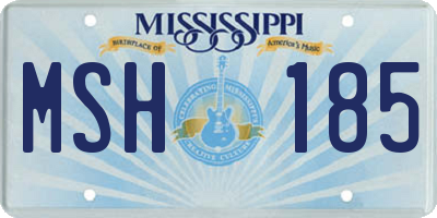 MS license plate MSH185