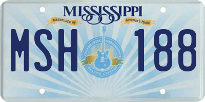 MS license plate MSH188