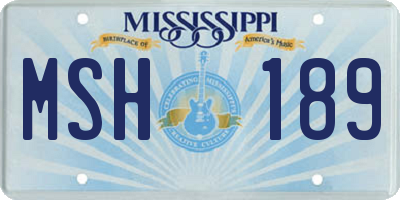 MS license plate MSH189