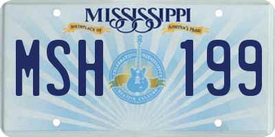 MS license plate MSH199