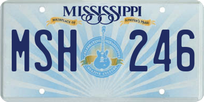 MS license plate MSH246