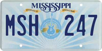 MS license plate MSH247